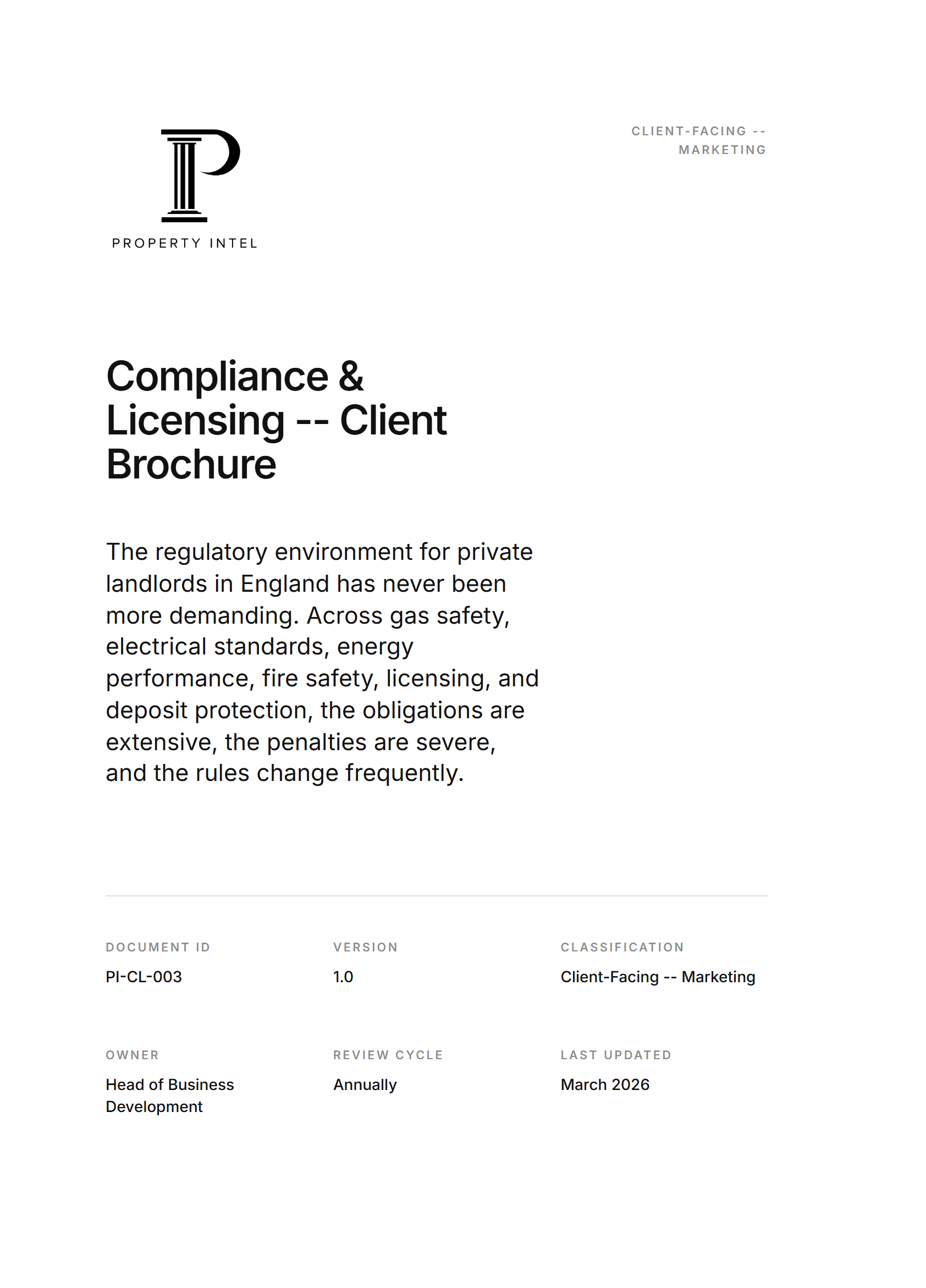 Cover preview for the Compliance and Licensing guide.
